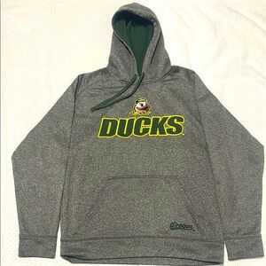 Gray Oregon Ducks Hoodie mens size Medium